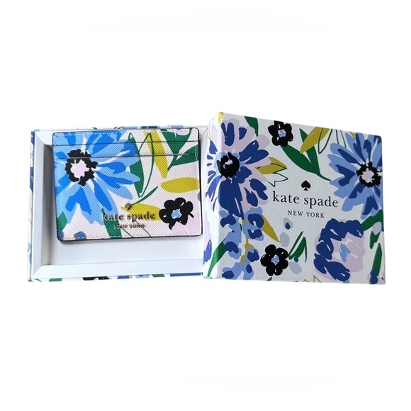 Kate Spade NWT Boxed Madison Floral Small Slim Card Holder - Picture 4 of 5